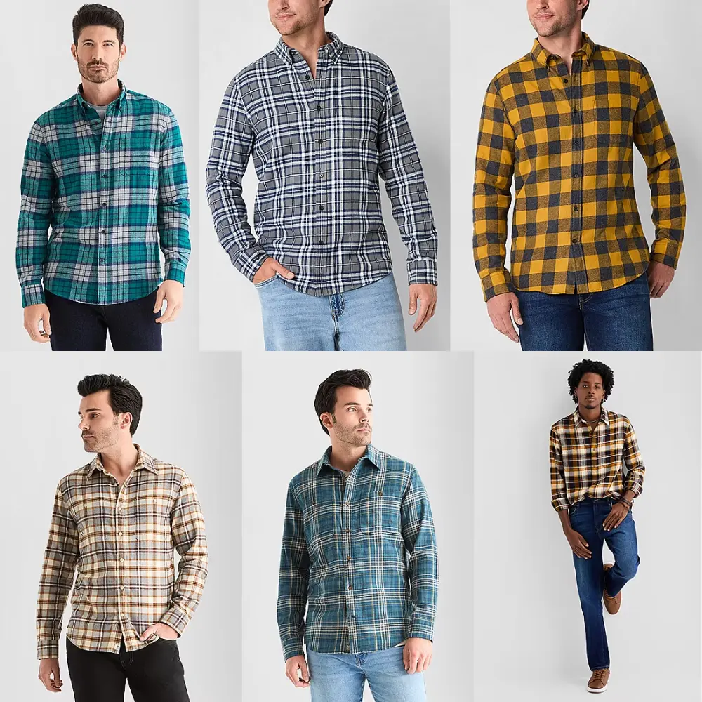 Men’s Flannel Shirt Sale: Save 85% at JCPenney