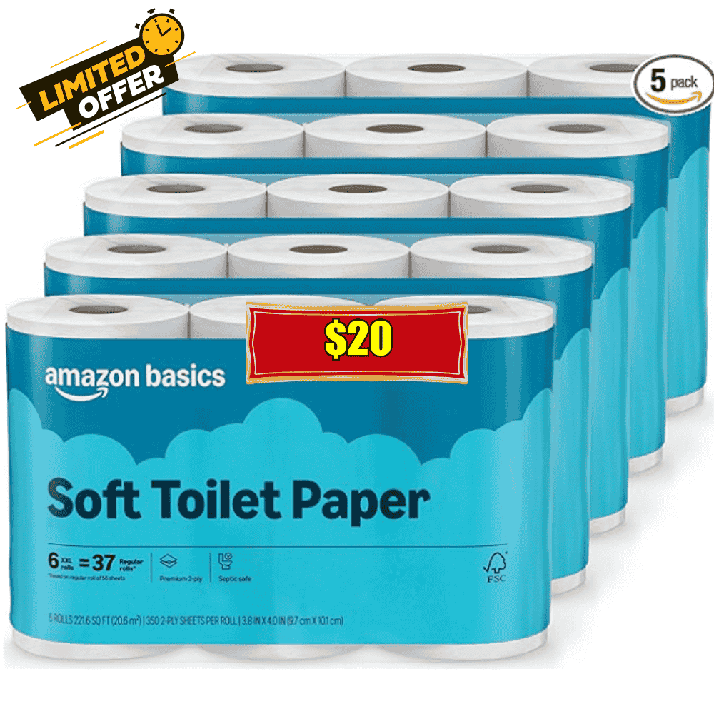 Amazon Basics 2-Ply Soft Toilet Paper Deal at Amazon