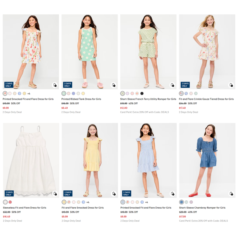 Girl’s Dresses Sale: Save Up to 50% at Old Navy