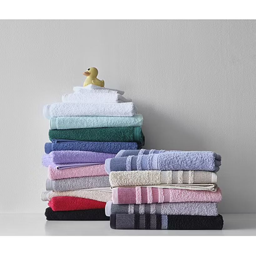 Home Expressions Solid & Stripe Bath Towel Deal: Save 71% at JCPenney