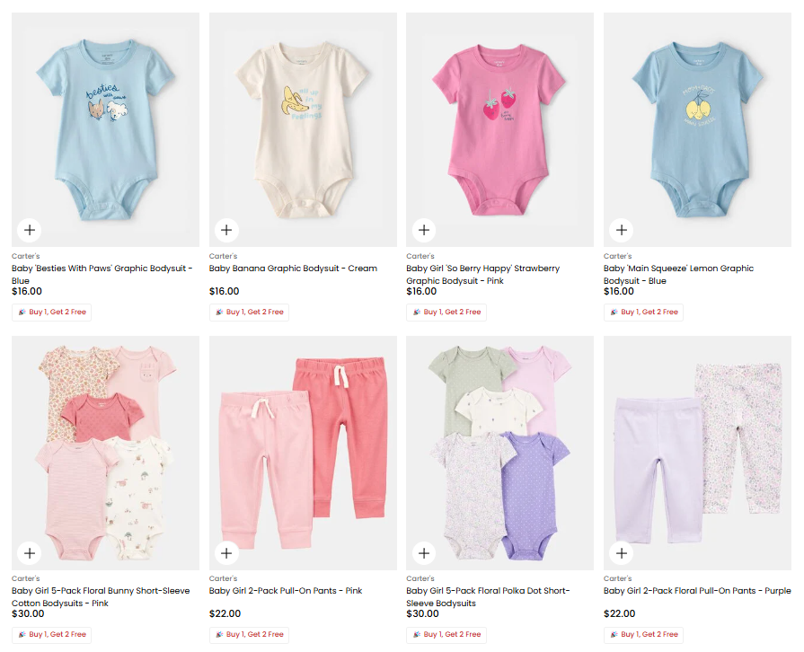 Buy 1 Get 2 Free Kid’s Clothing Deal: $5.33 Each at Carter’s