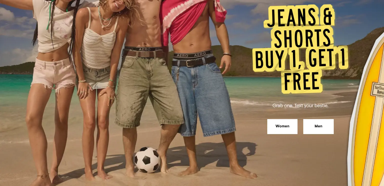 Aeropostale Jeans & Shorts Buy 1 Get 1 Free Deal: Save 100%