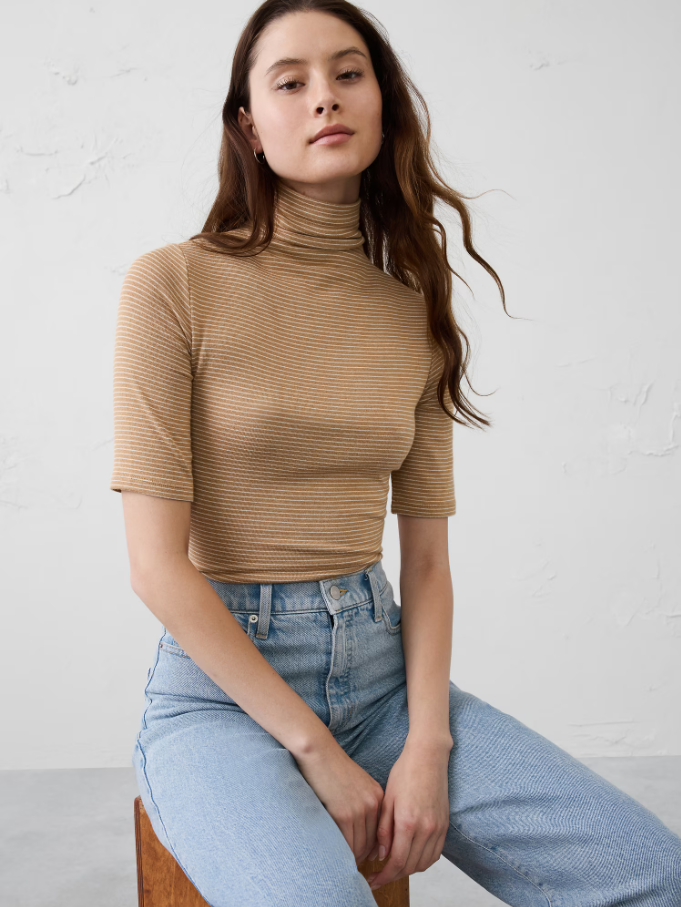 Soft Luxe Turtleneck Top Sale: Save 87% at Banana Republic