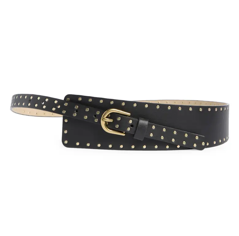 Vince Camuto Asymmetric Studded Edge Belt Sale: $19.97 at Nordstrom Rack