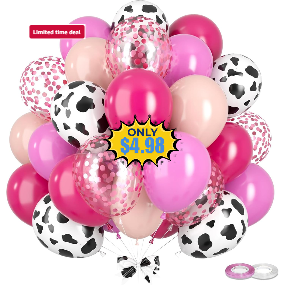 Cow Print Balloon Deal: Save 50% at No Coupon Required