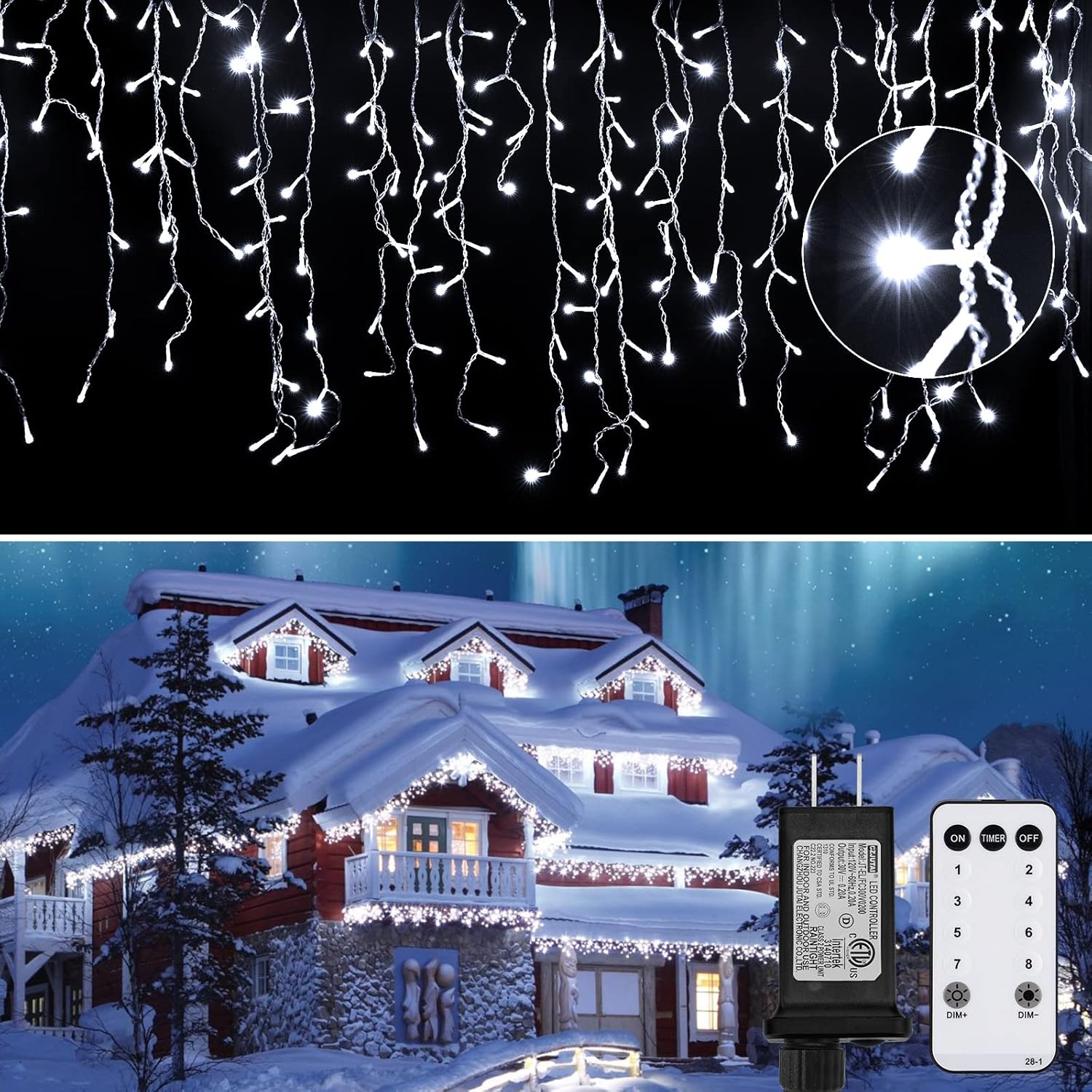 Icicle Christmas Lights Outdoor 40Ft 432 LED Sale: Save 50% at Icicle Christmas…