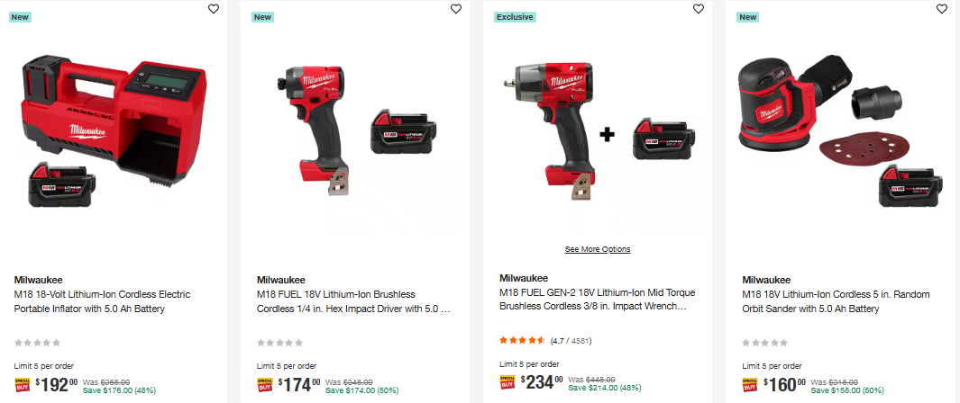 Home Depot Power Tools, Cleaning Supplies & Flooring Sale: Up to 45% Off