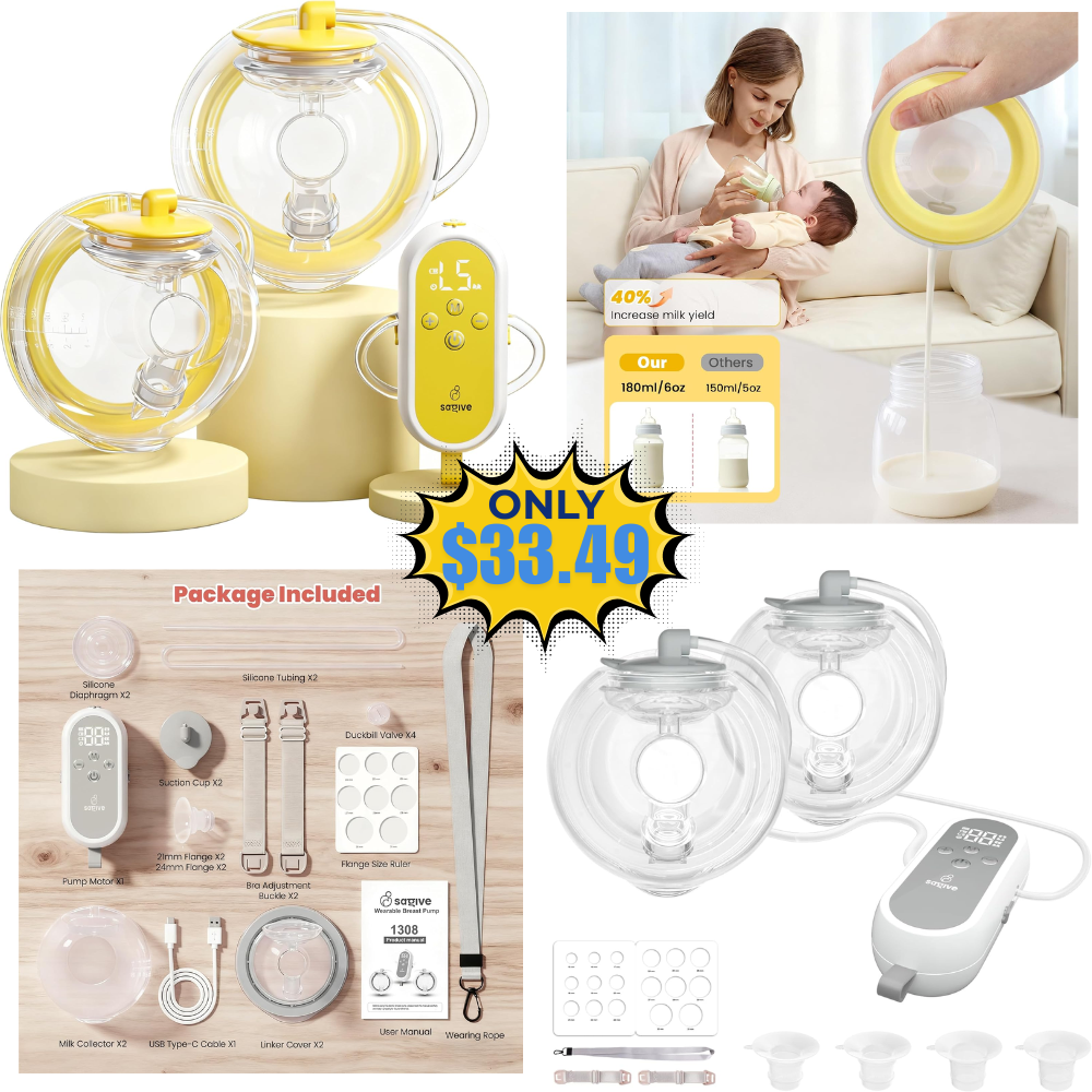 ABP-1308 Hands Free Breast Pump Free Promo at DealsFinders.com