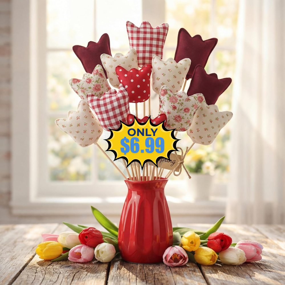 12 Pcs Fake Tulips Picks Spring Decoration Sale: Save 56% at DealsFinders.com