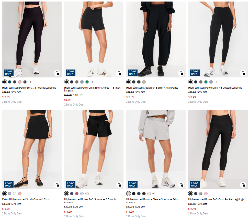 Old Navy 50% Off Leggings Deal: Save Big on 2 Days Only Sale