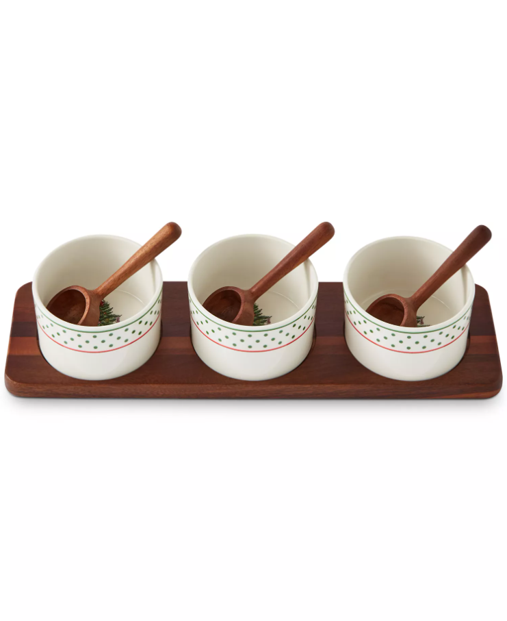 Christmas Tree Polka Dot 7 Piece Condiment Set Deal: Save 70% at Macy’s