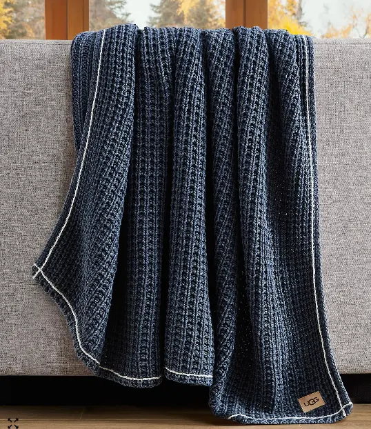 Luna Cotton Waffled Knit Throw Sale: Save 50% at Macy’s