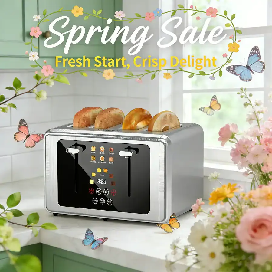 WHALL 4-Slice Touchscreen Toaster Deal: Save $20 at Best Buy