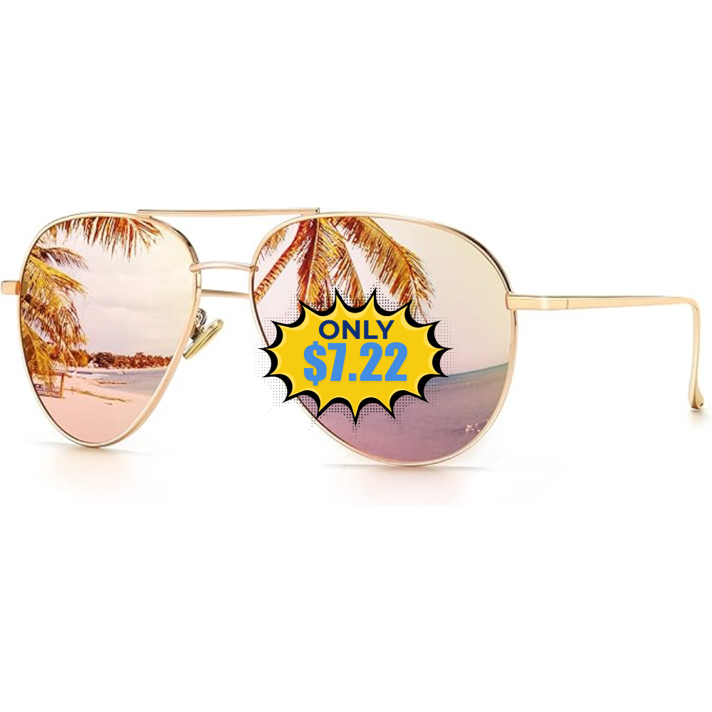 SUNGAIT Women’s Aviator Sunglasses 23% Off Promo