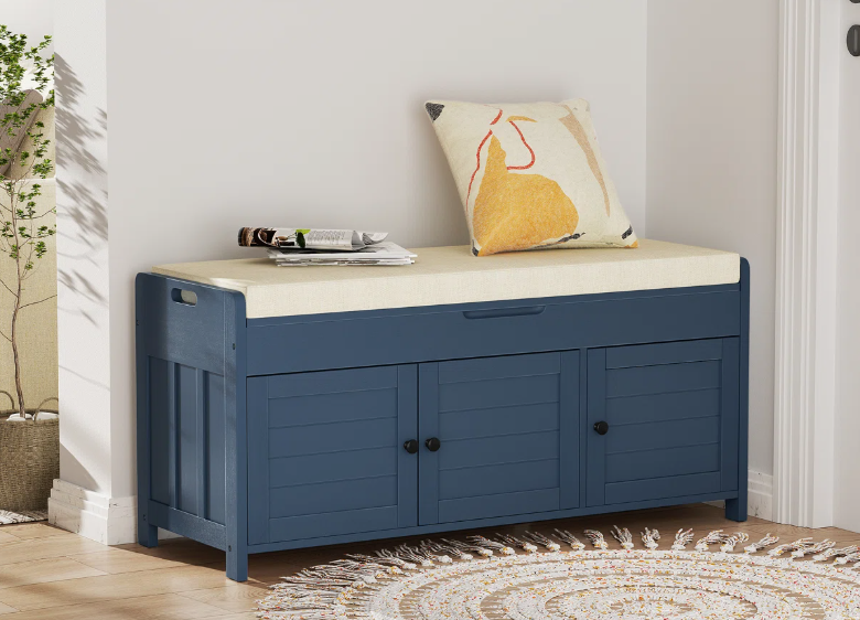 Entryway Bench with Hidden Shoe Storage Deal: Save 55% at Wayfair
