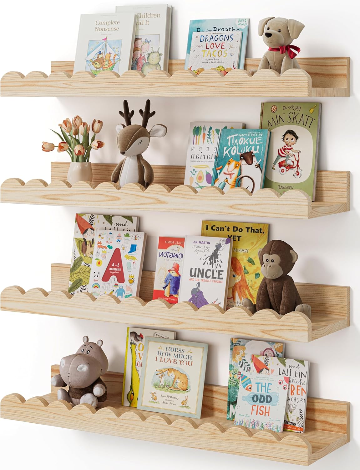 4-Pack Nursery Book Shelves Sale: Save 52% at DealsFinders.com
