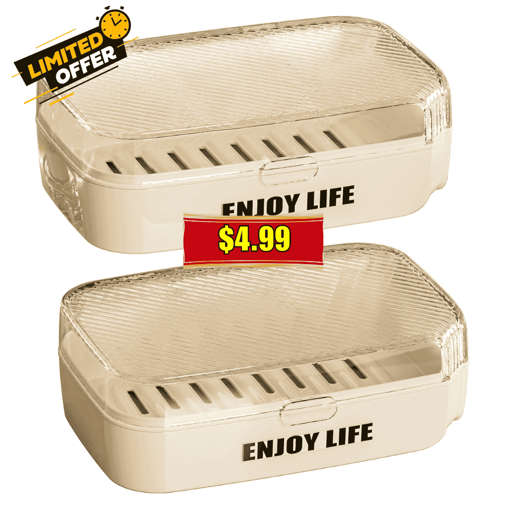 Soap Holder with Lid, 2 Packs