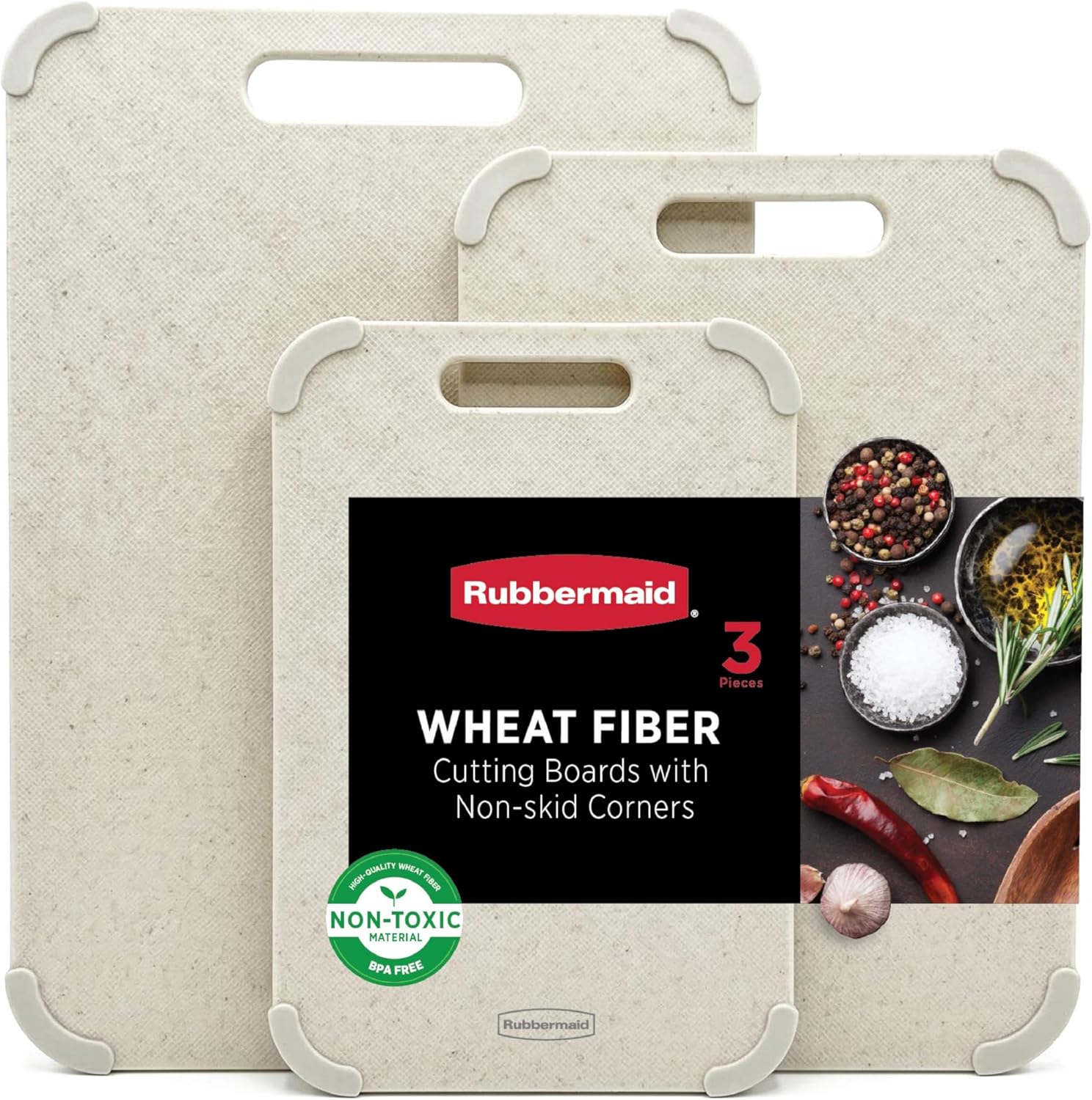 3pc Reversible Wheat Fiber Cutting Board Set: 43% Off No Coupon Required