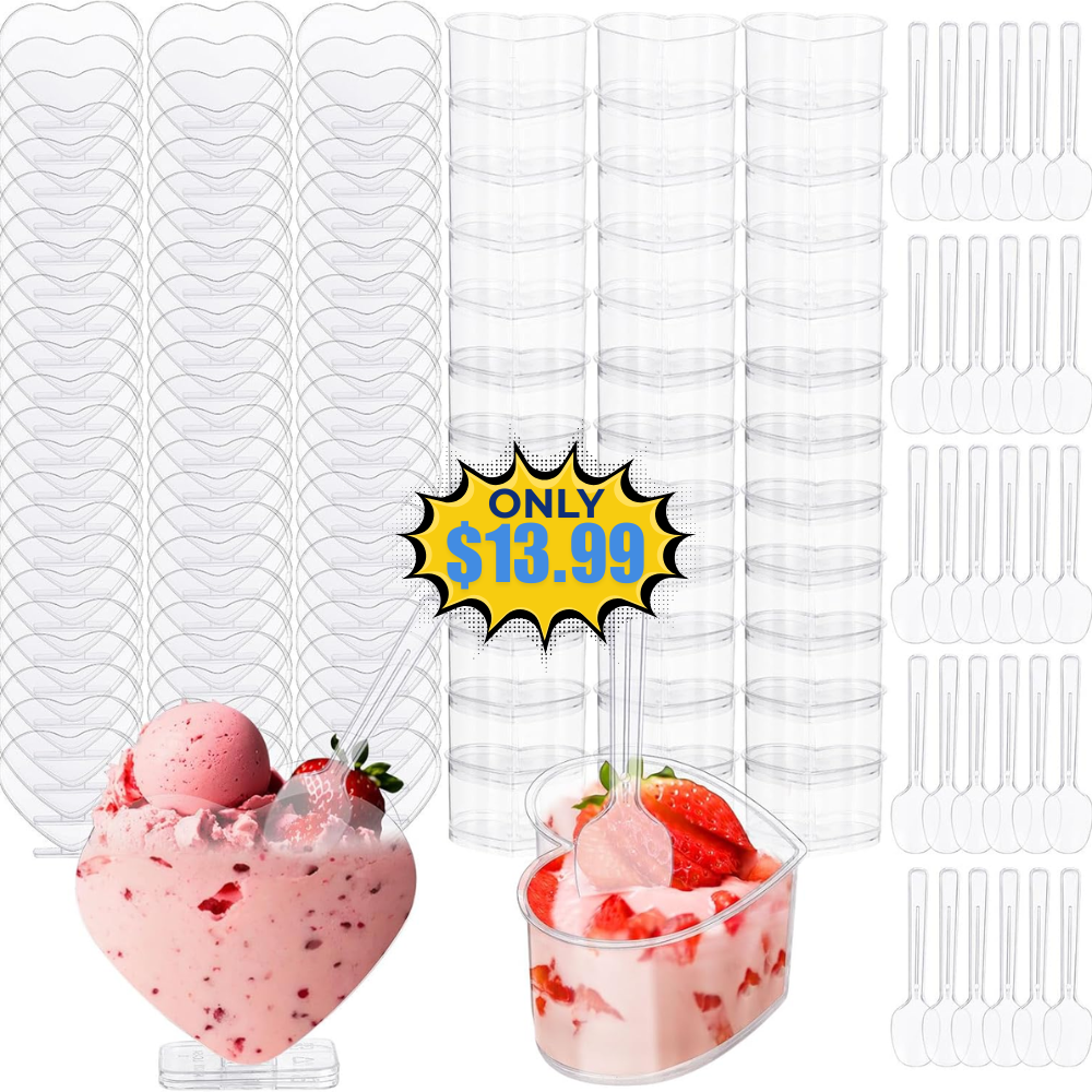 Reallnaive 160 Pack Heart Shaped Dessert Cups Sale: Save 59%