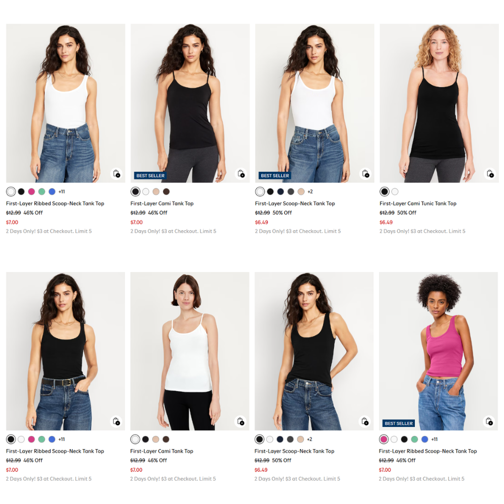 Women’s Tank Tops Deal: Save $9.99 at Old Navy