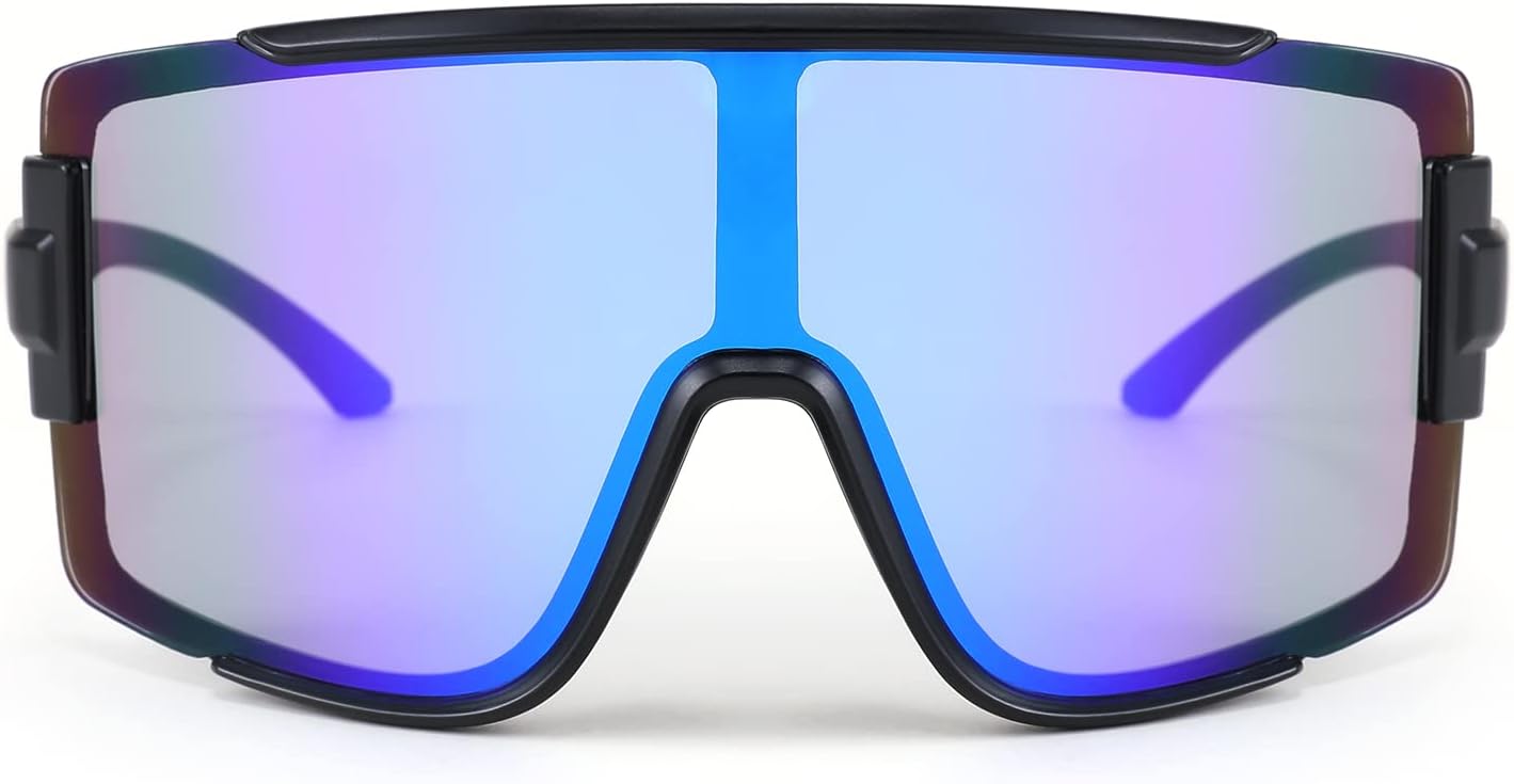 FEISEDY Men Women Sunglasses, 80s Sport Cycling Baseball Glasses for Youth Teens