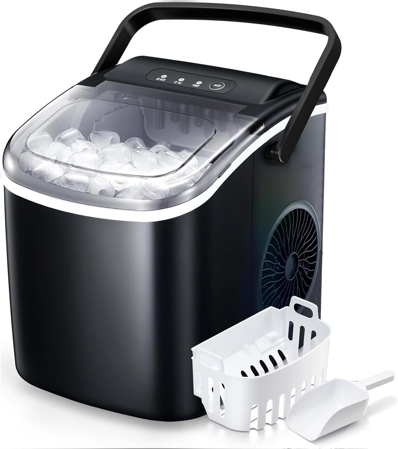 Antarctic Star Countertop Ice Maker Portable Ice Machine with Handle,Self-Cleani