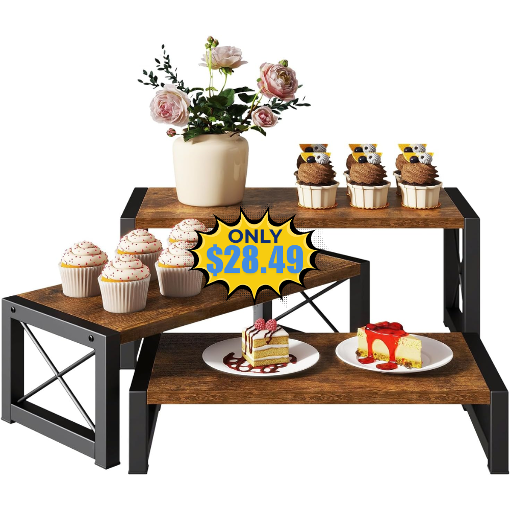 IBUYKE Cupcake Display Stand Set of 3 Coupon at DealsFinders.com