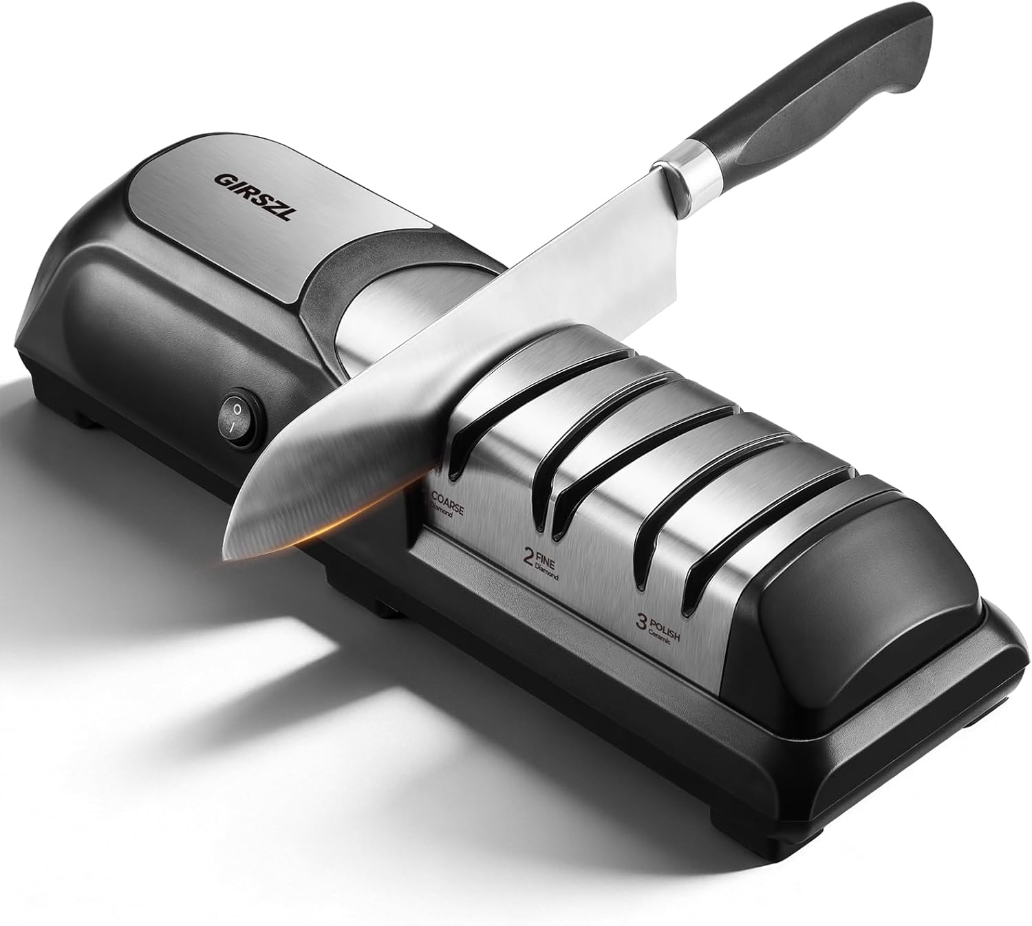 Kitchen Professional Electric Knife Sharpener: 3-Stage 100% Diamond Abrasives Kn