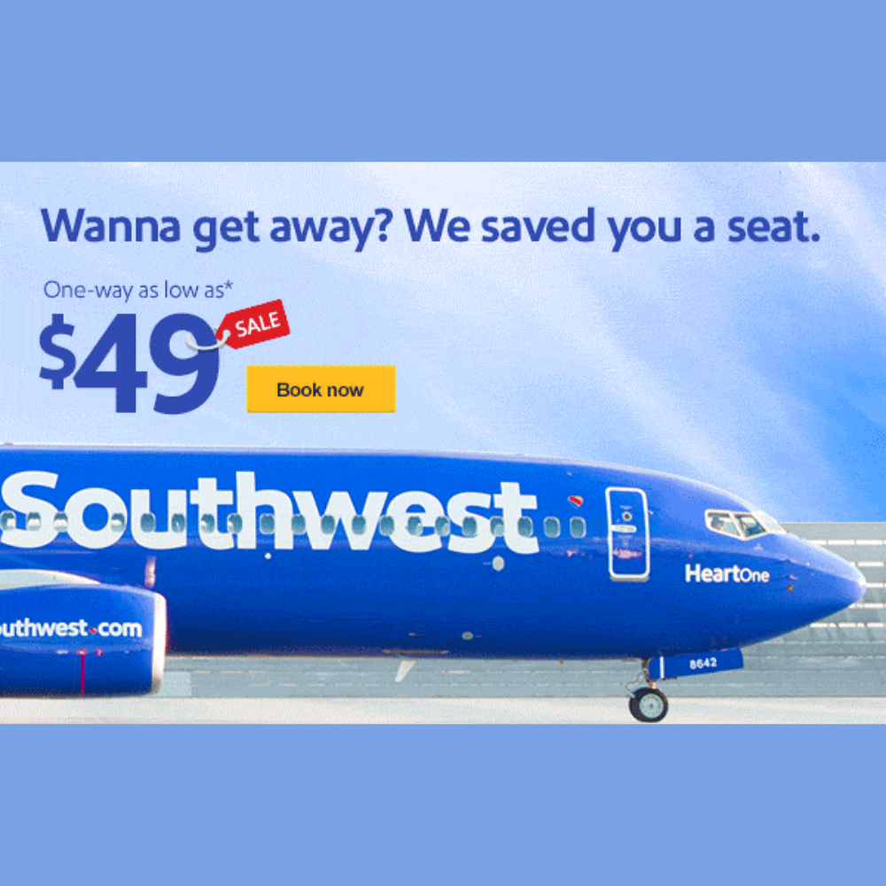 Southwest Airlines Ready. Set. Jet. Sale: One-way Flights from $49
