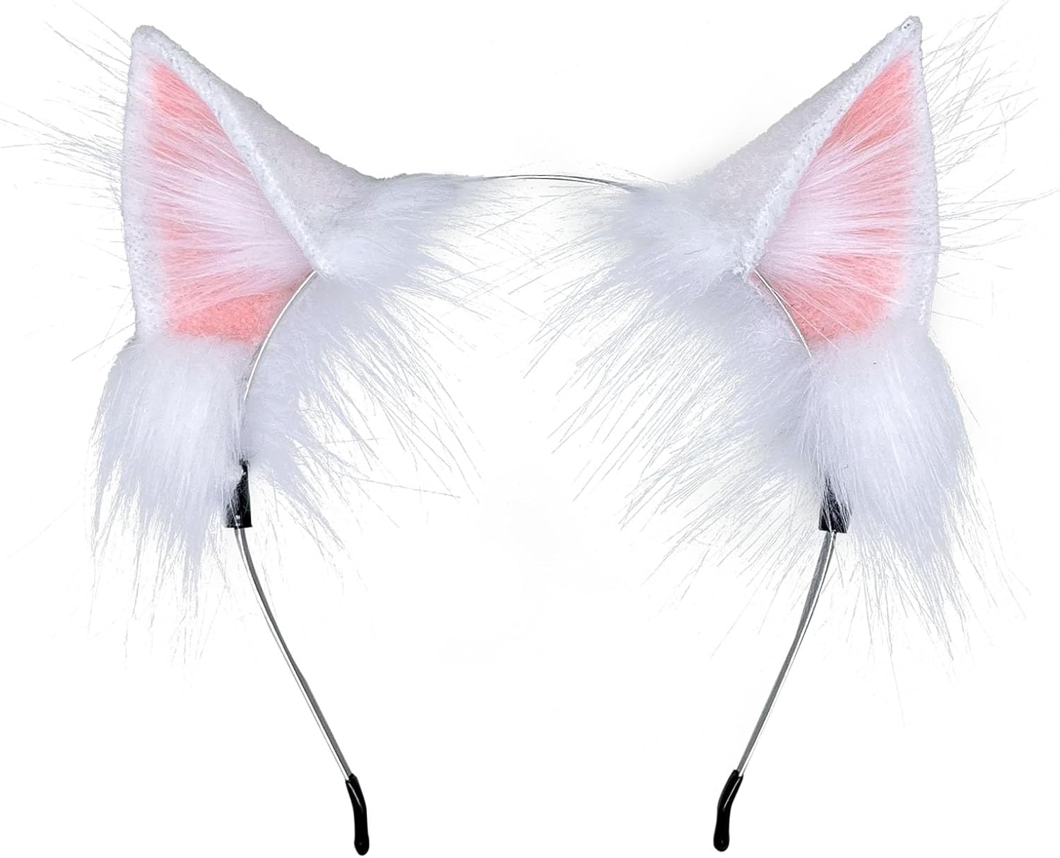 QUICOMP Women Cat Ears Hairband Simulation Animal Ears Cute Cat Cos Headband (Wh