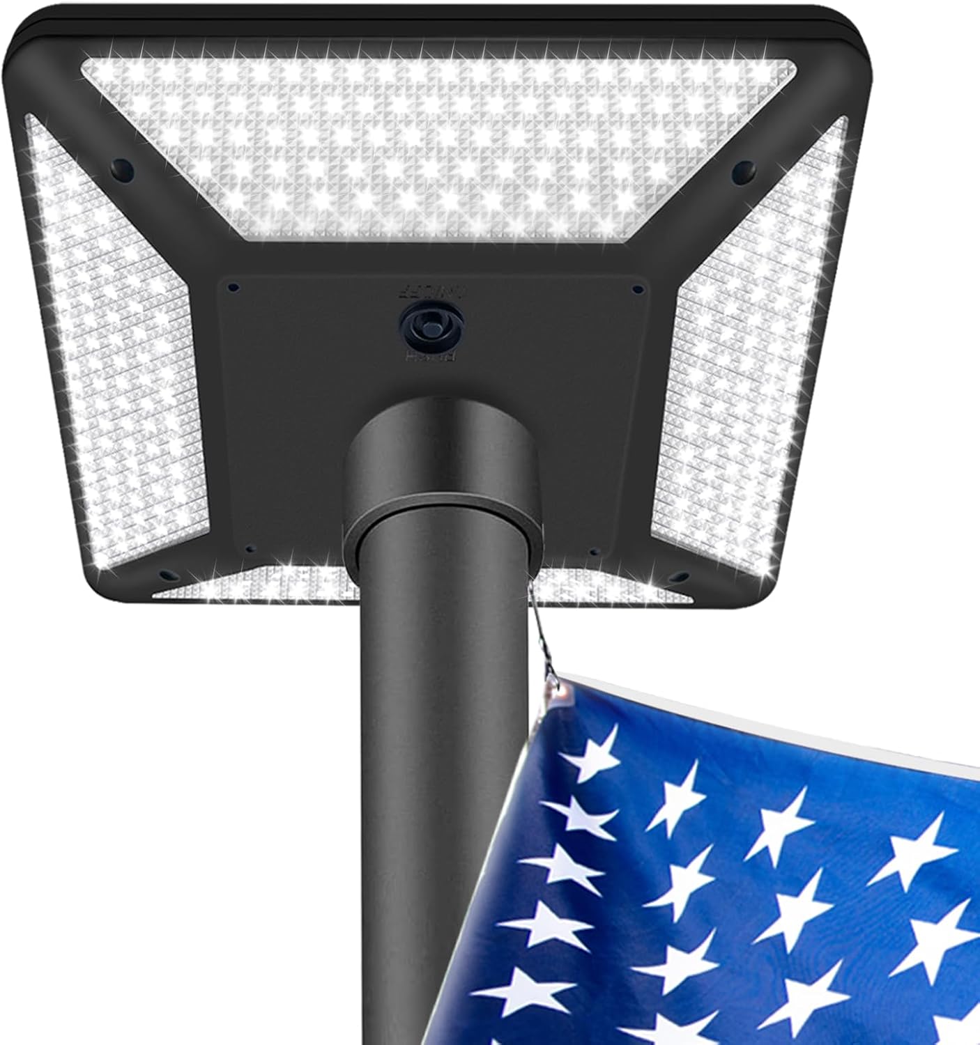 Flag Pole Light Top Mount Outdoor 320 LED Flags Lights 100% Entire American Flag