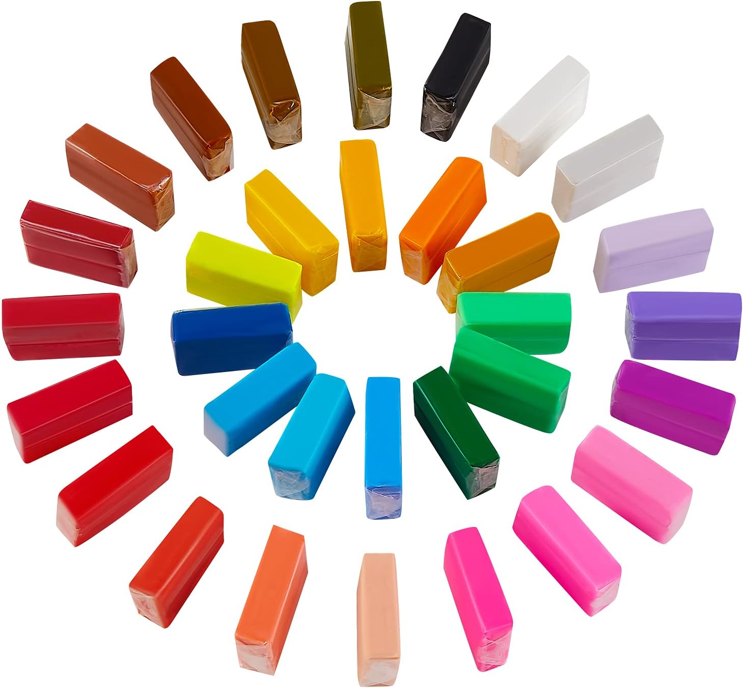 CiaraQ Polymer Clay Kit, Mini Modeling Clay Set for Kids/Beginners/Artist, 32 Co