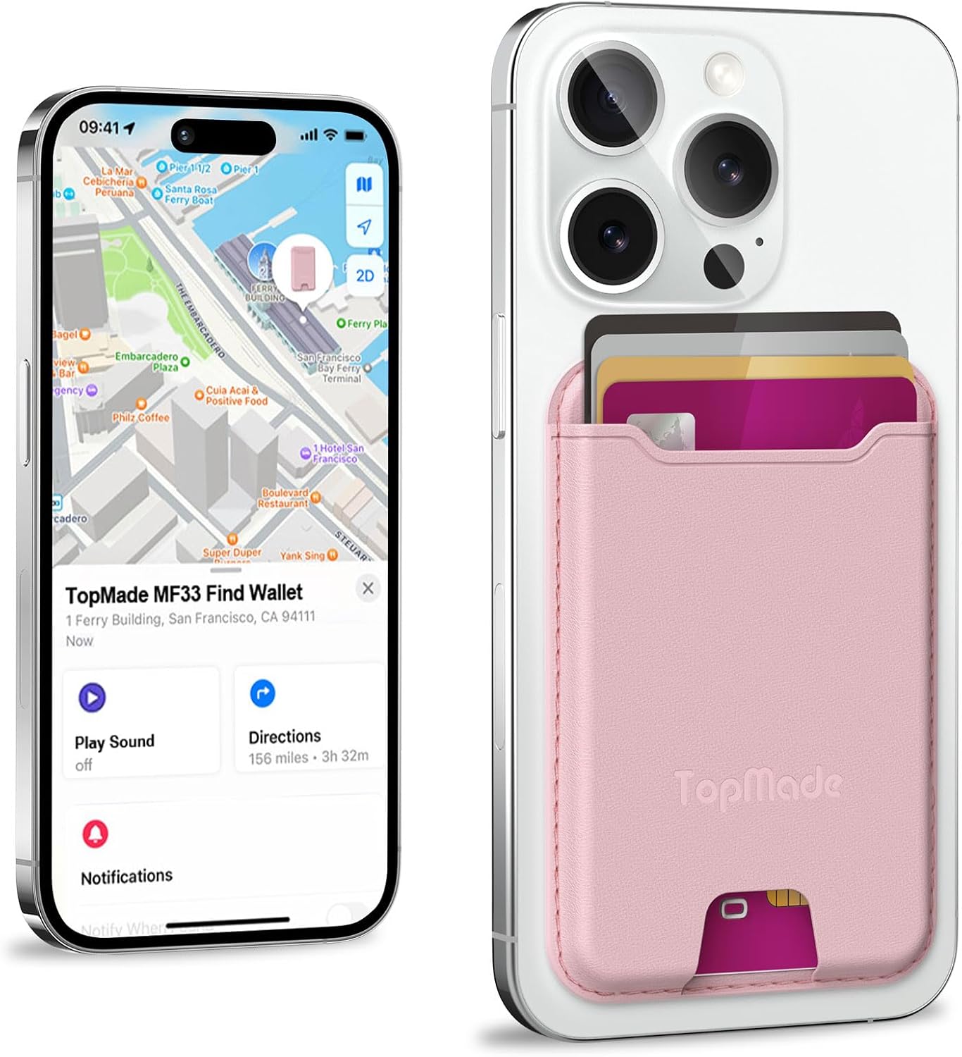 for Magsafe Wallet, Works with Apple Find My, Strongest Magnetic Wallet for iPho