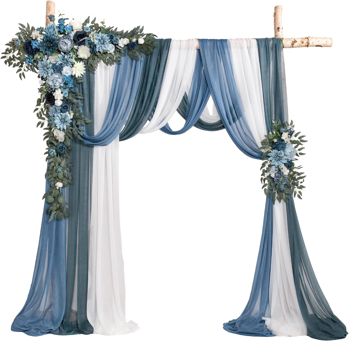 TINGE TIME Wedding Arch Flowers Kit - Deluxe 5pcs Artificial Floral Swag with 3 