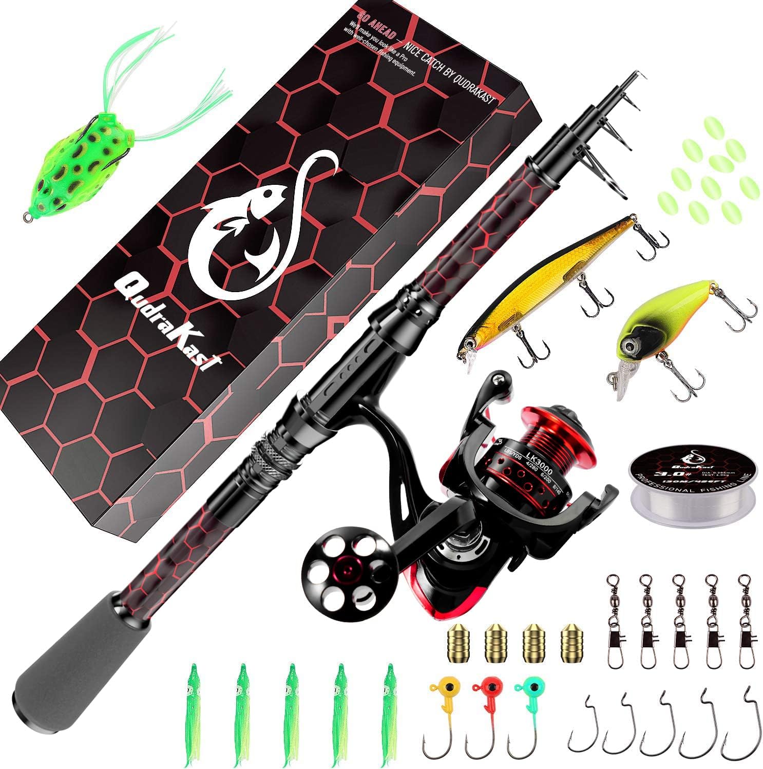 QudraKast Fishing Rod and Reel Combos ONLY $67.79 at Amazon