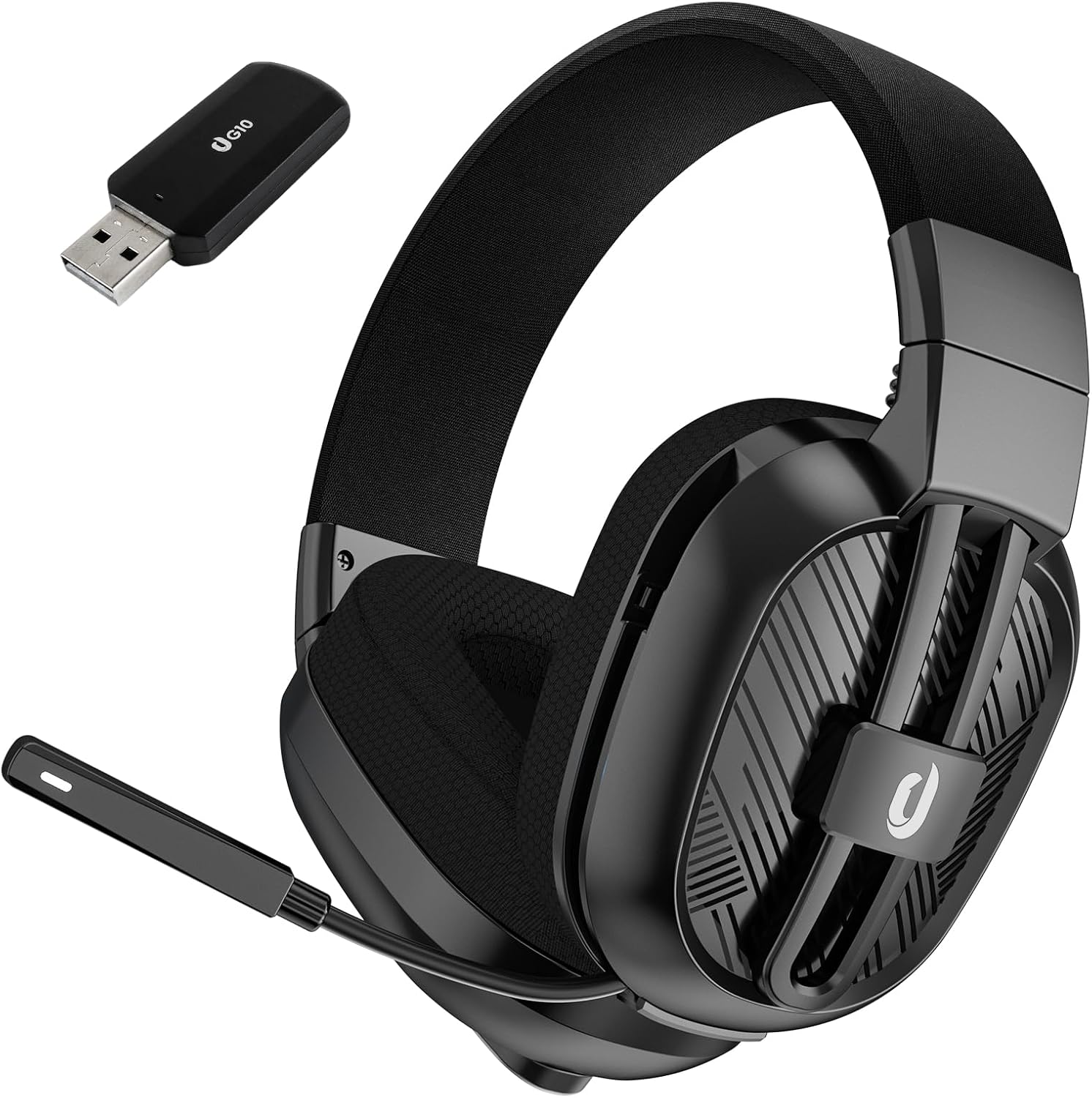 Jeecoo 2.4GHz Wireless Gaming Headset with Microphone for PC PS5 PS4, Bluetooth 