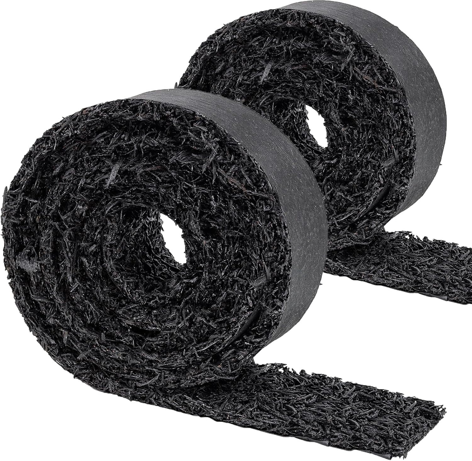 Heelos Rubber Mulch for Landscaping,2 Rolls 120×4.5inch Black Rubber Mulch Mat P