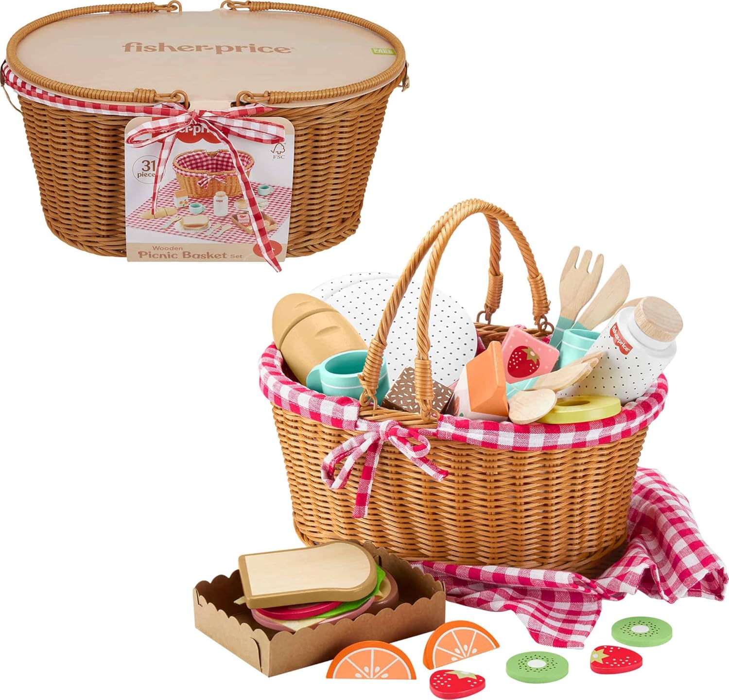 Fisher-Price 31-Piece Picnic Basket Playset $28 at Amazon