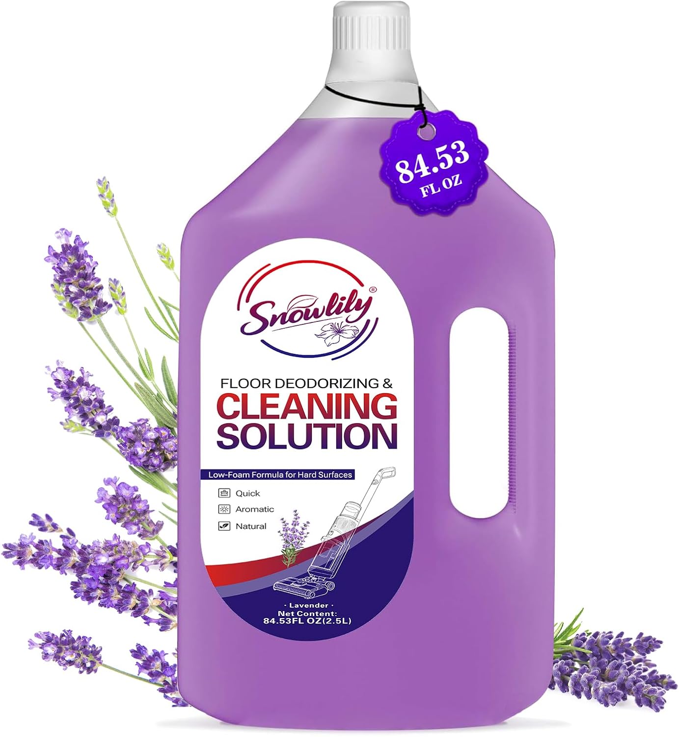 84.53 FL OZ/ 2.5 L Lavender Scent Floor Cleaning Solution Compatible with Tineco