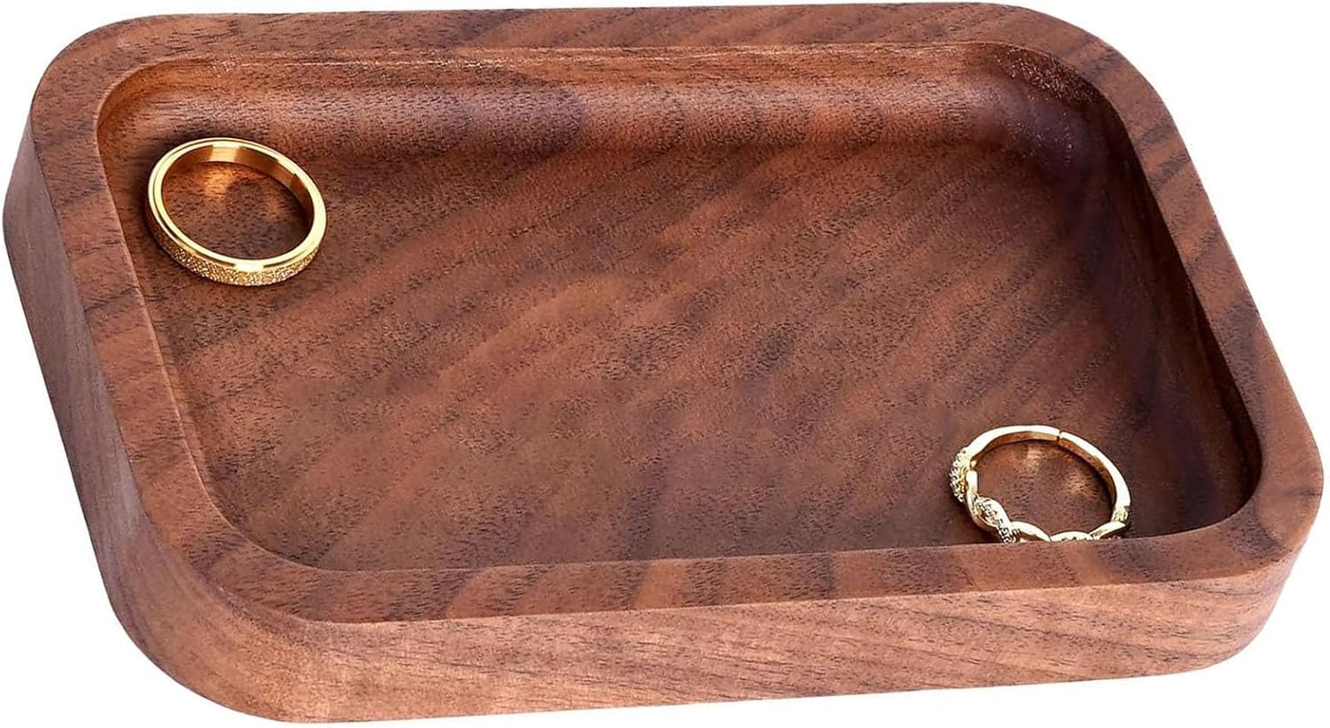 Anniversary Wood Tray Gifts for Him/Her, Wooden Engraved Ring Dish, Wood Trinket