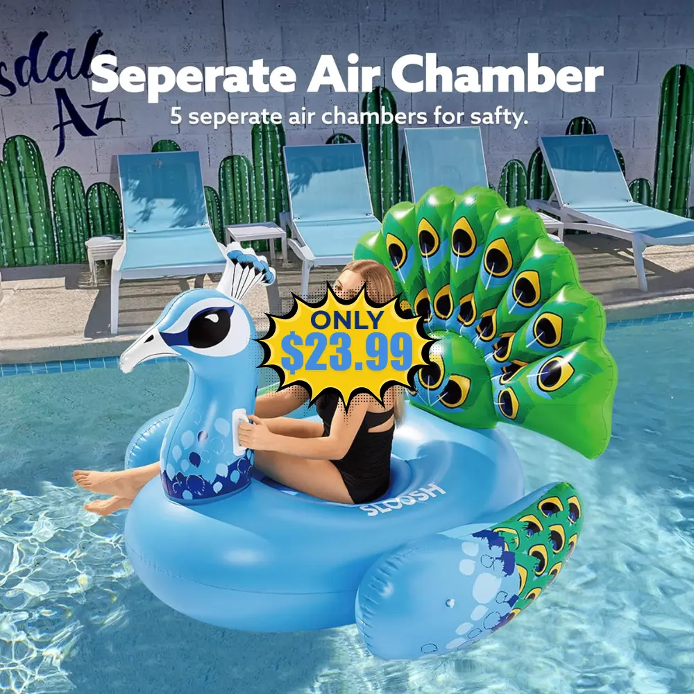 JOYIN Inflatable Peacock Pool Float Deal: Save 38%