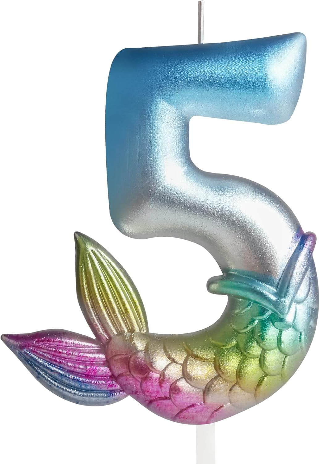 Birthday Candles Numbers 5 Candle, Mermaid Birthday Decorations, Happy 5th Birth