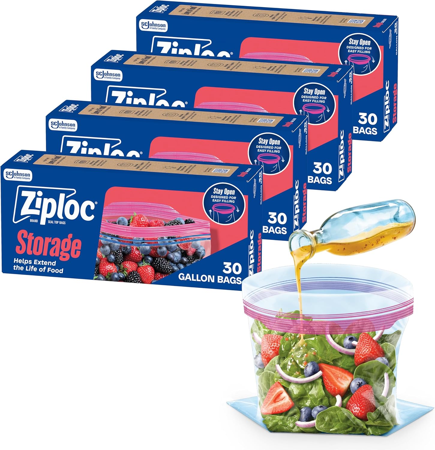 Ziploc Food Storage Bags 4-Pack for $11 Shipped at Amazon