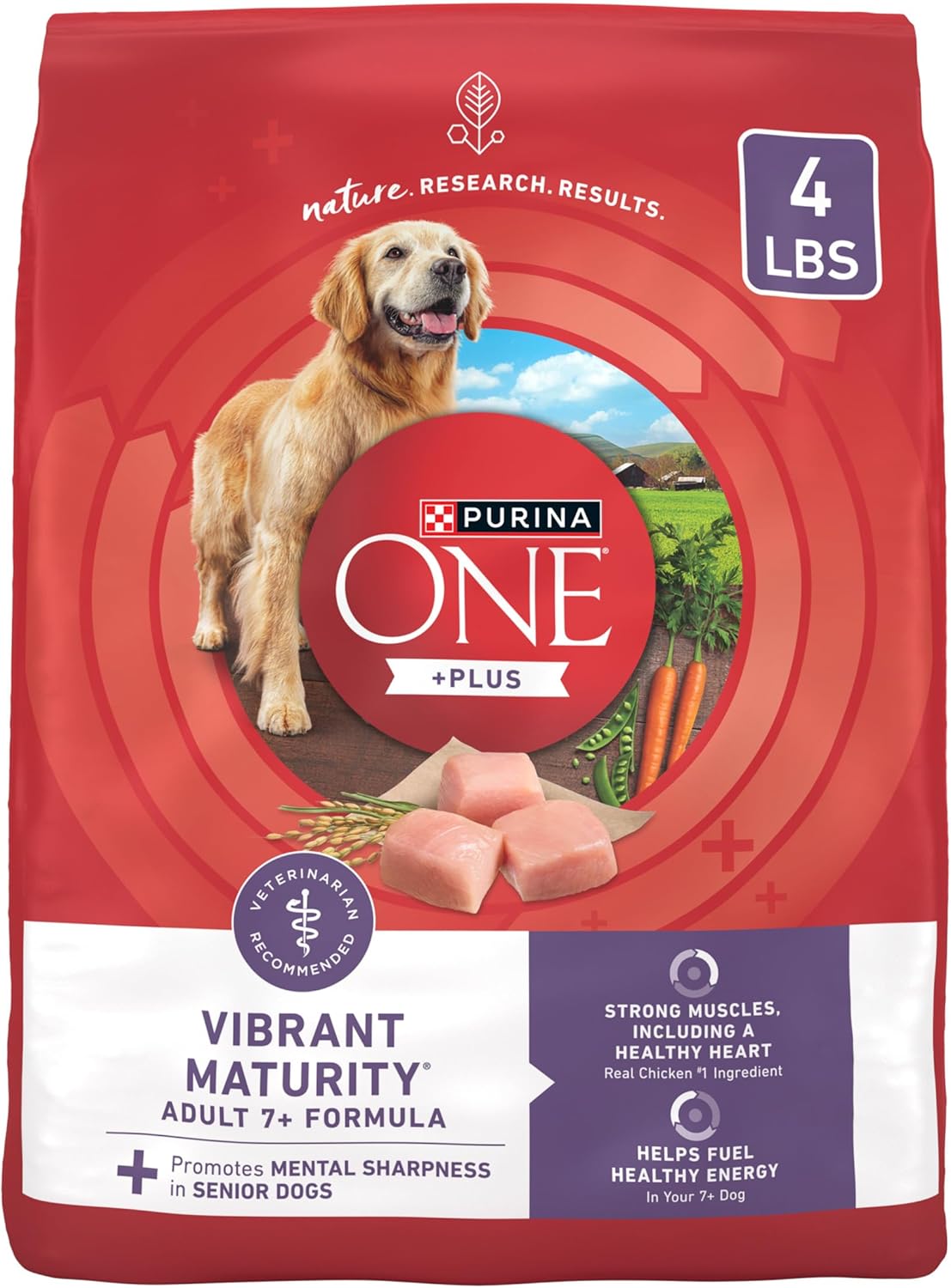 Purina ONE High Protein Dry Senior Dog Food Plus Vibrant Maturity Adult 7 Plus F