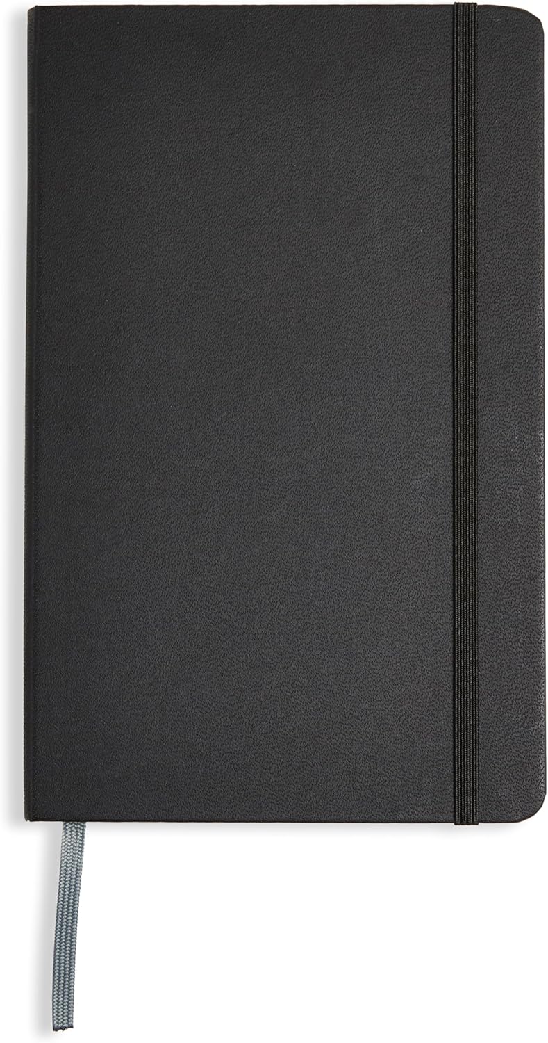 Amazon Basics Classic Lined Writing Notebook for Note Taking and Journaling, Har