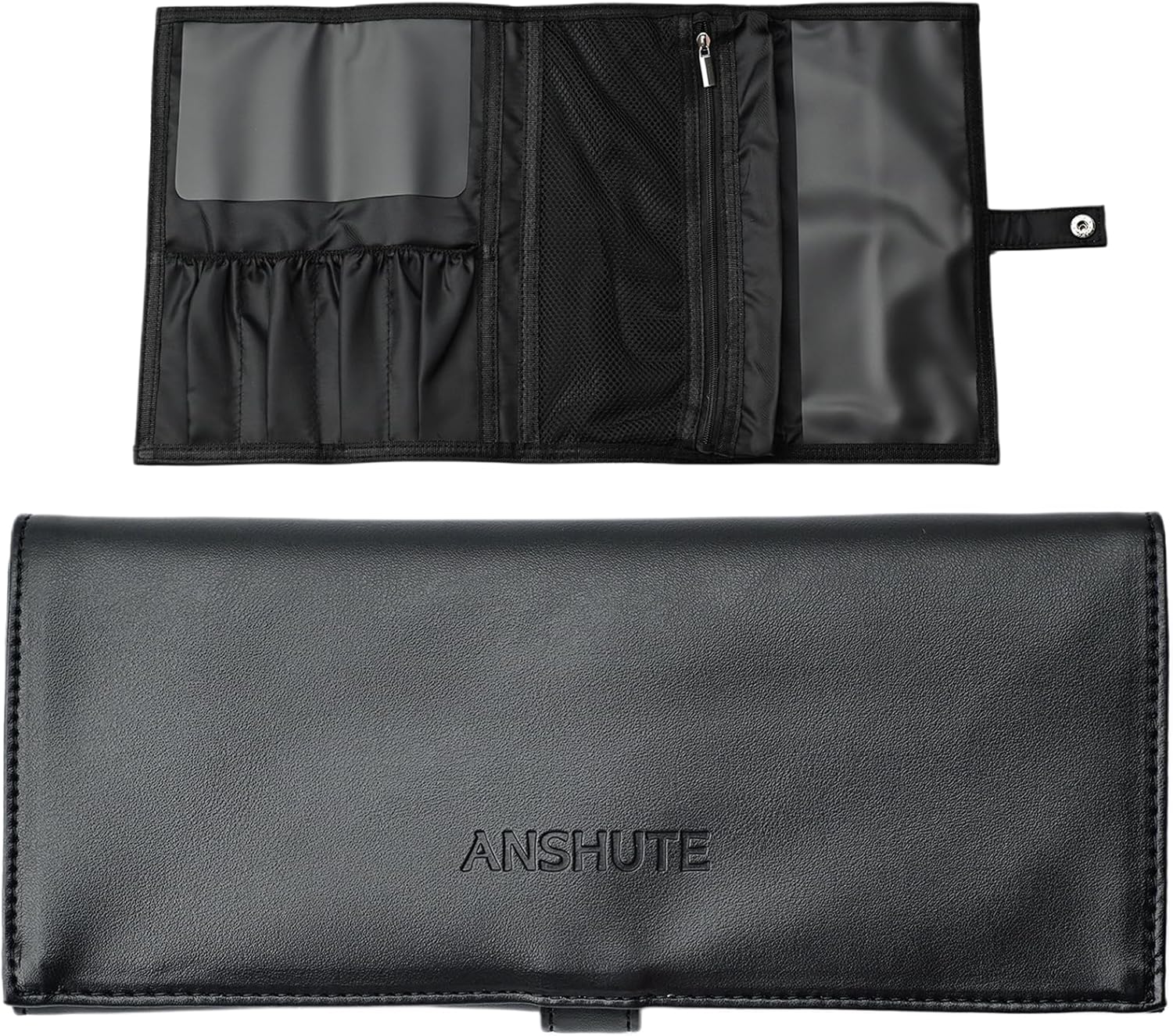 Anshute Travel-Ready Makeup Brush Organizer?Makeup brush holder travel Bag, Blac
