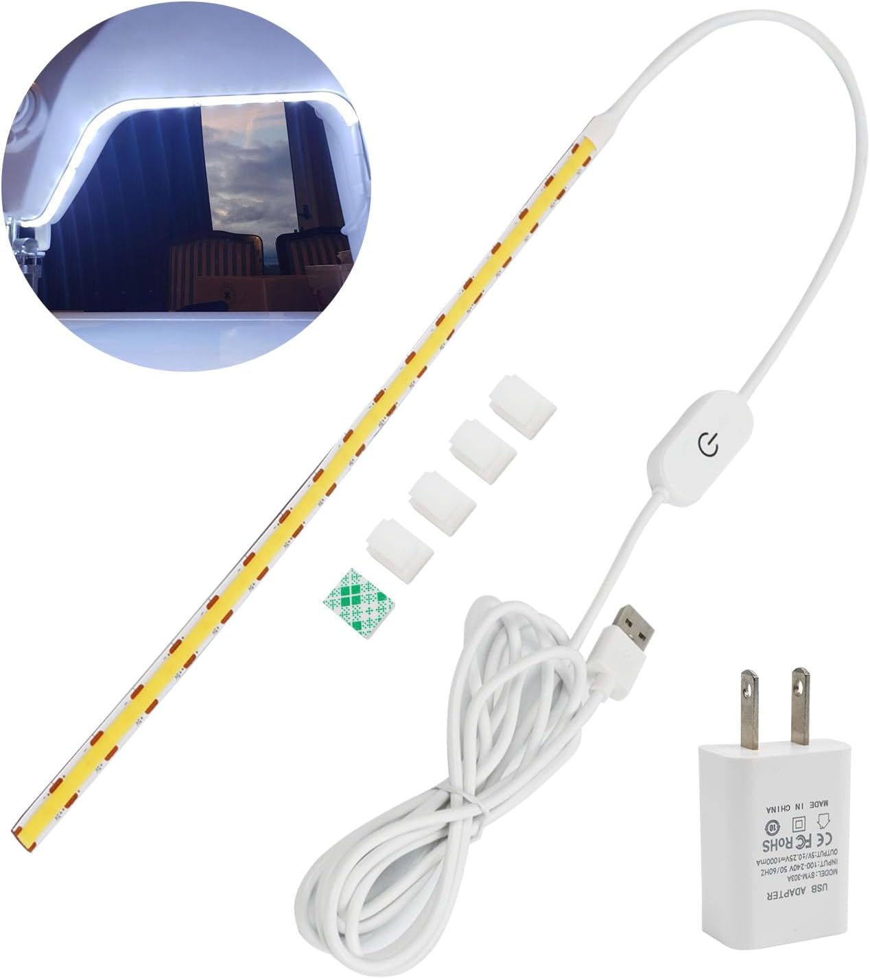 Sewing Machine Light, Dimmable Sewing Light Strip with Touch Dimmer, Adhesive LE