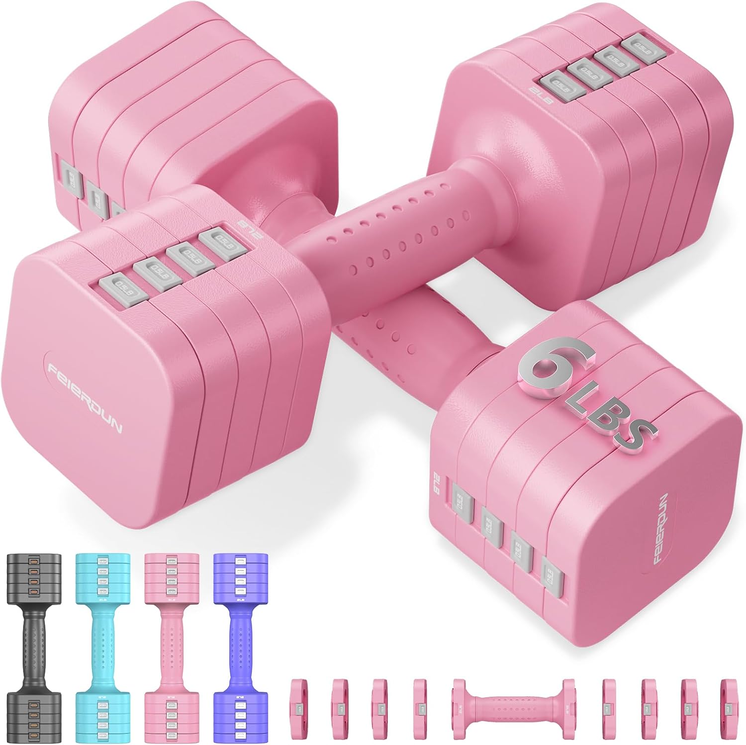 5-in-1 Adjustable Dumbbell Set $27 Shipped at Amazon