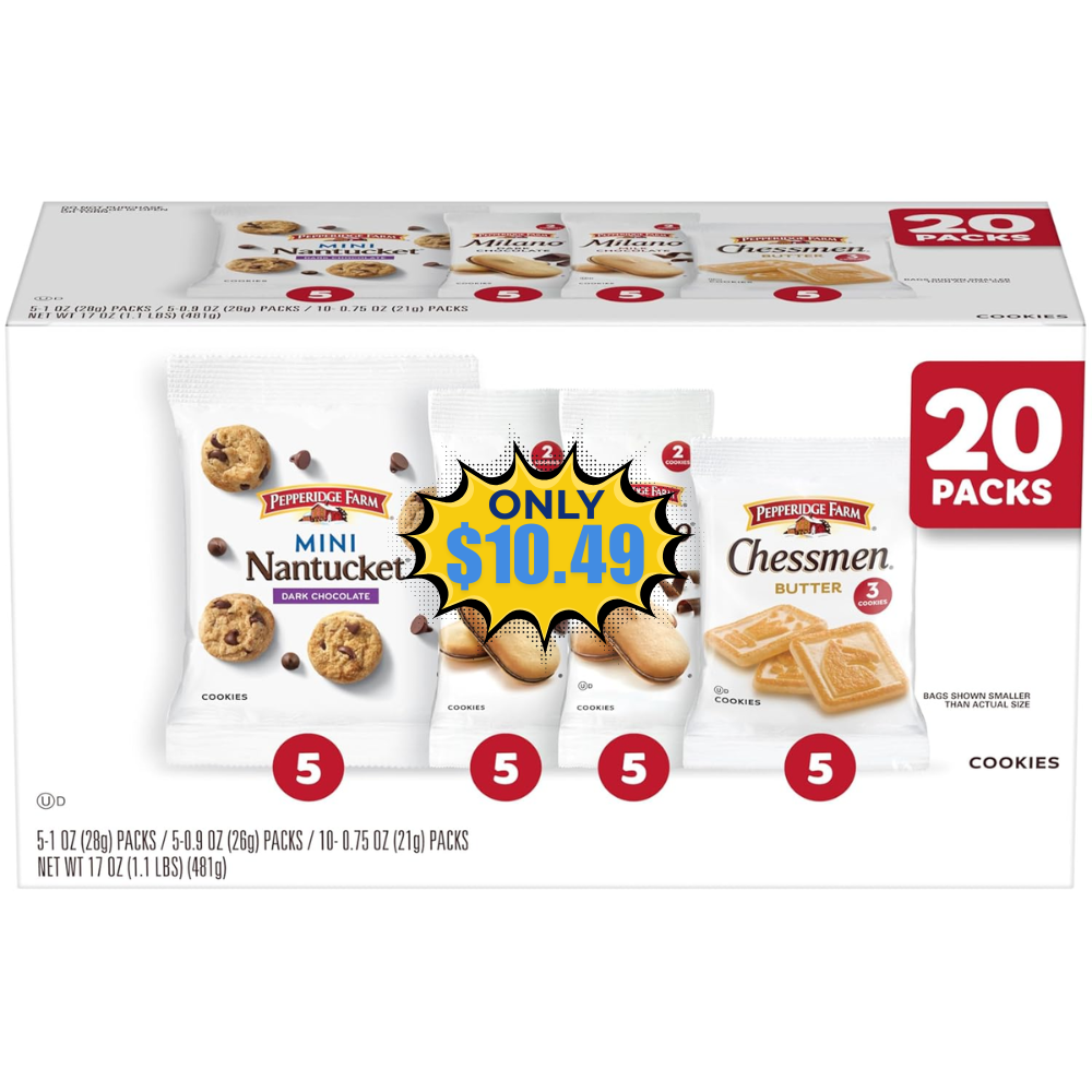 Pepperidge Farm Cookies Variety Pack Deal: Free 20% Coupon at Amazon