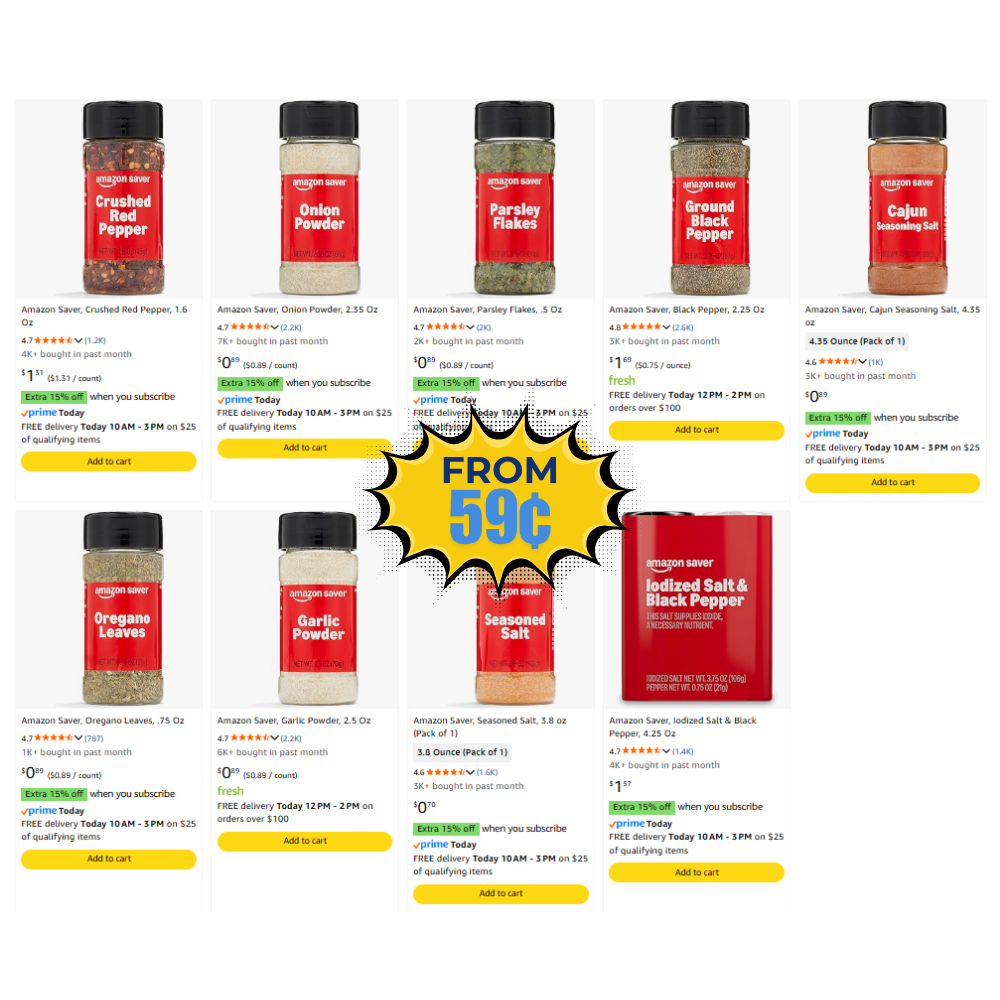 Amazon Saver Spices Free 15% Coupon at Amazon
